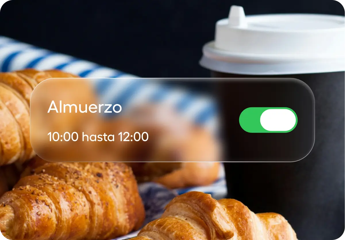 Menú digital con horarios y control de precios para restaurantes
